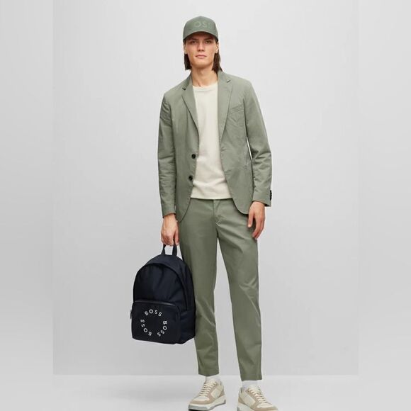 SLIM-FIT JACKET IN A CREASE-RESISTANT COTTON BLEND - Picture 1 of 8